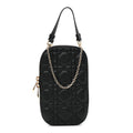 Lambskin Cannage Lady Dior Phone Holder Black