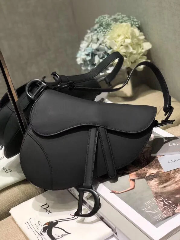 Dior Black Saddle Bag