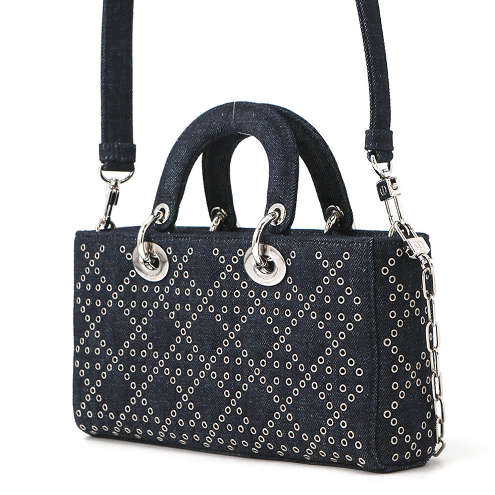 Dior Luxury Leather Handbag Navy