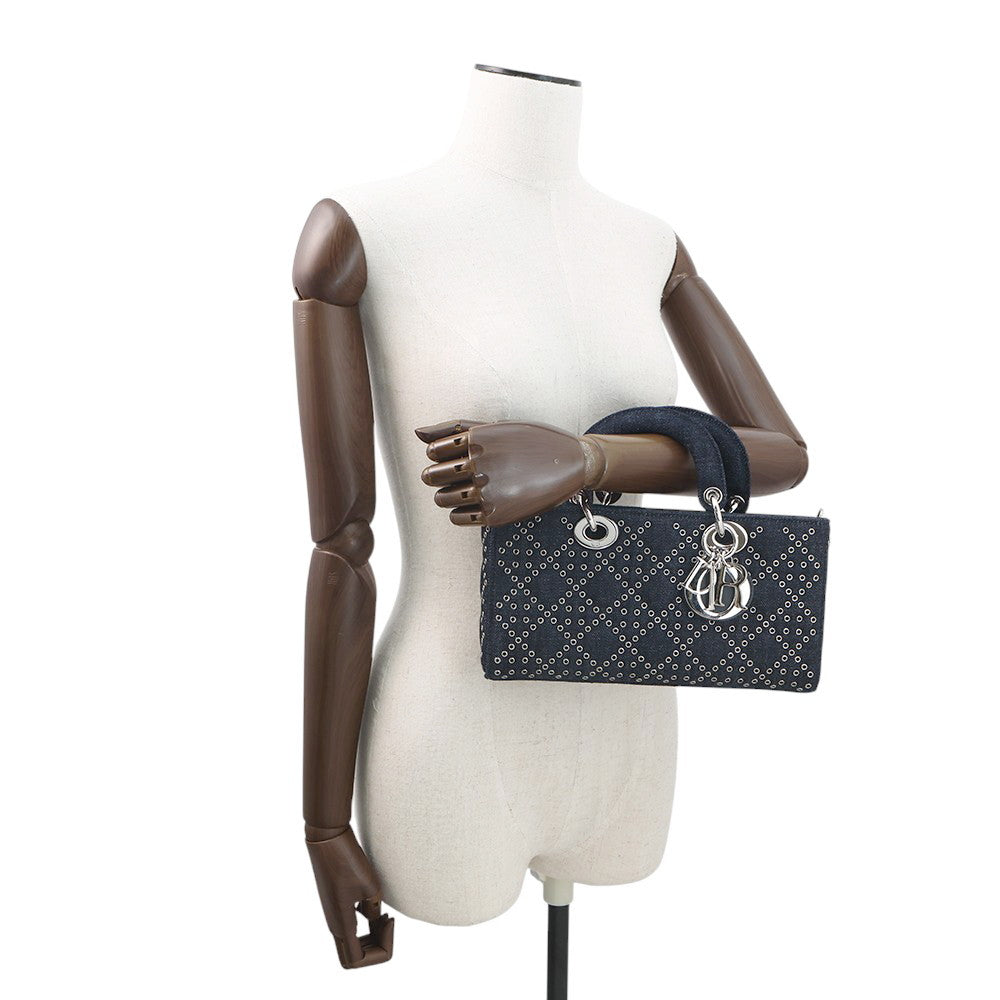 Dior Luxury Leather Handbag Navy