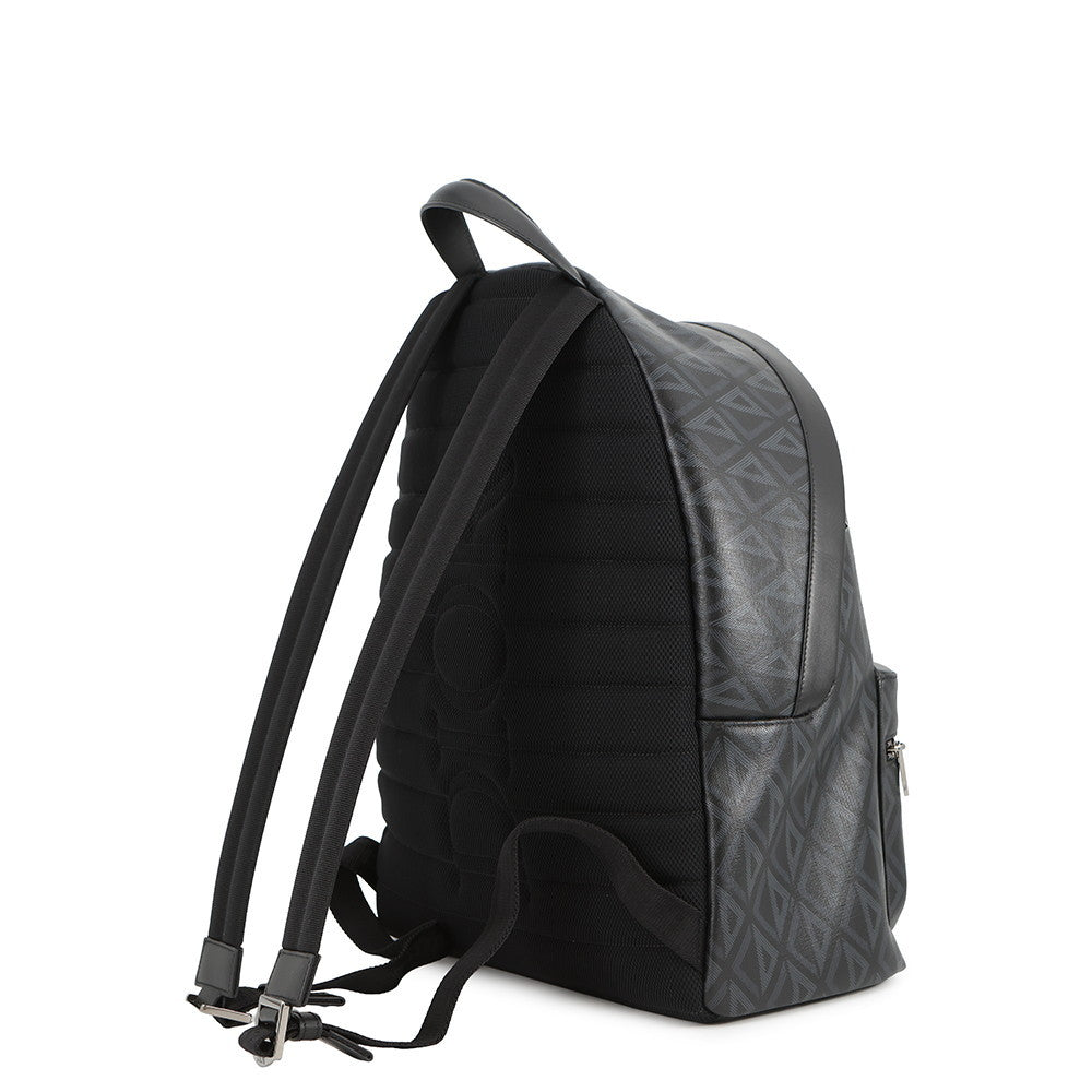 Dior Cddiamond Backpack Black Pvc Coated Canvas