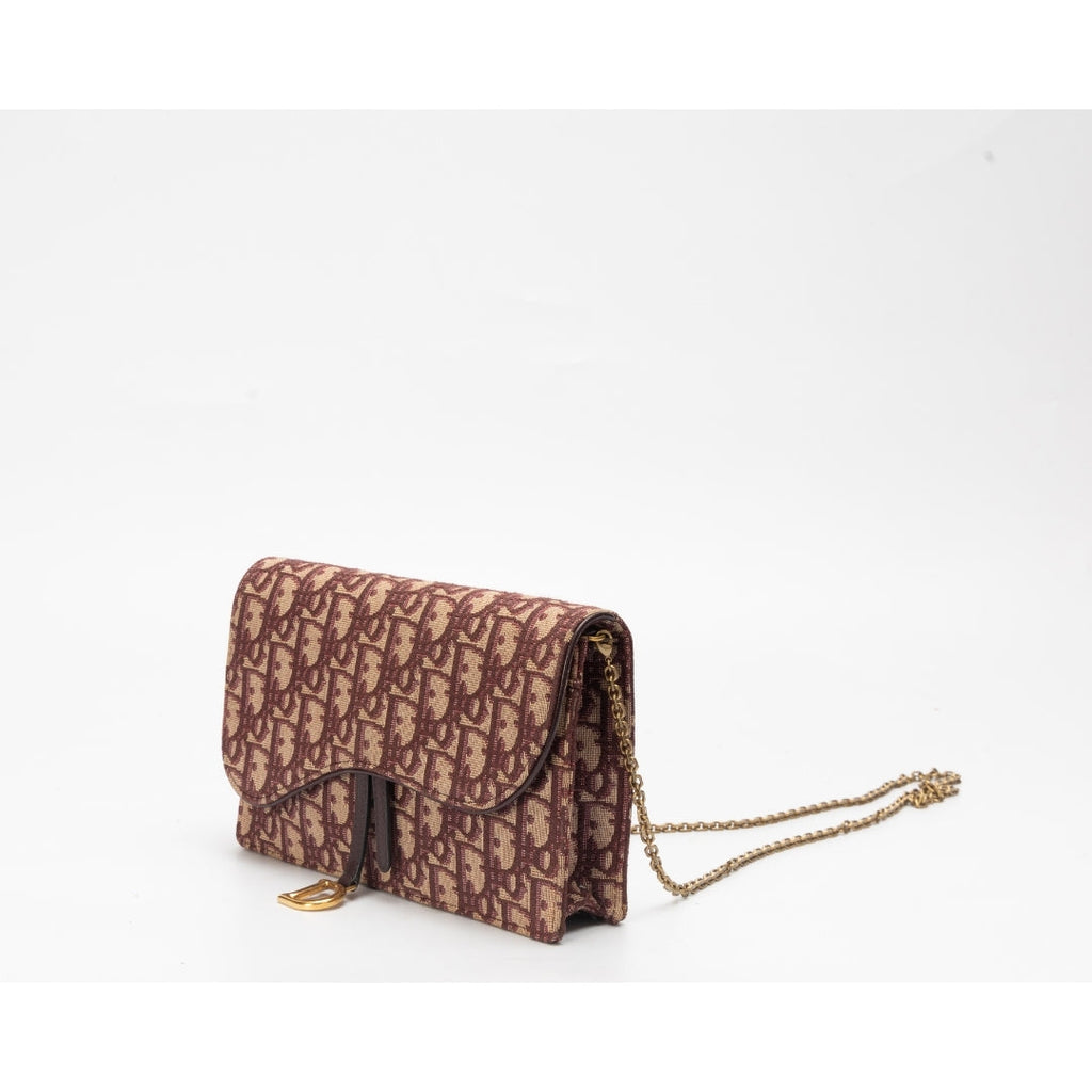 Dior Pochette Leather Canvas Handbag