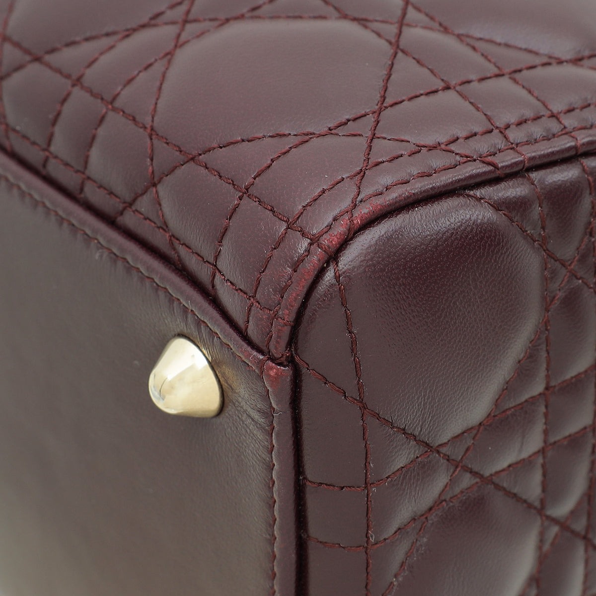 Dior Lady Dior Burgundy Handbag Style 2