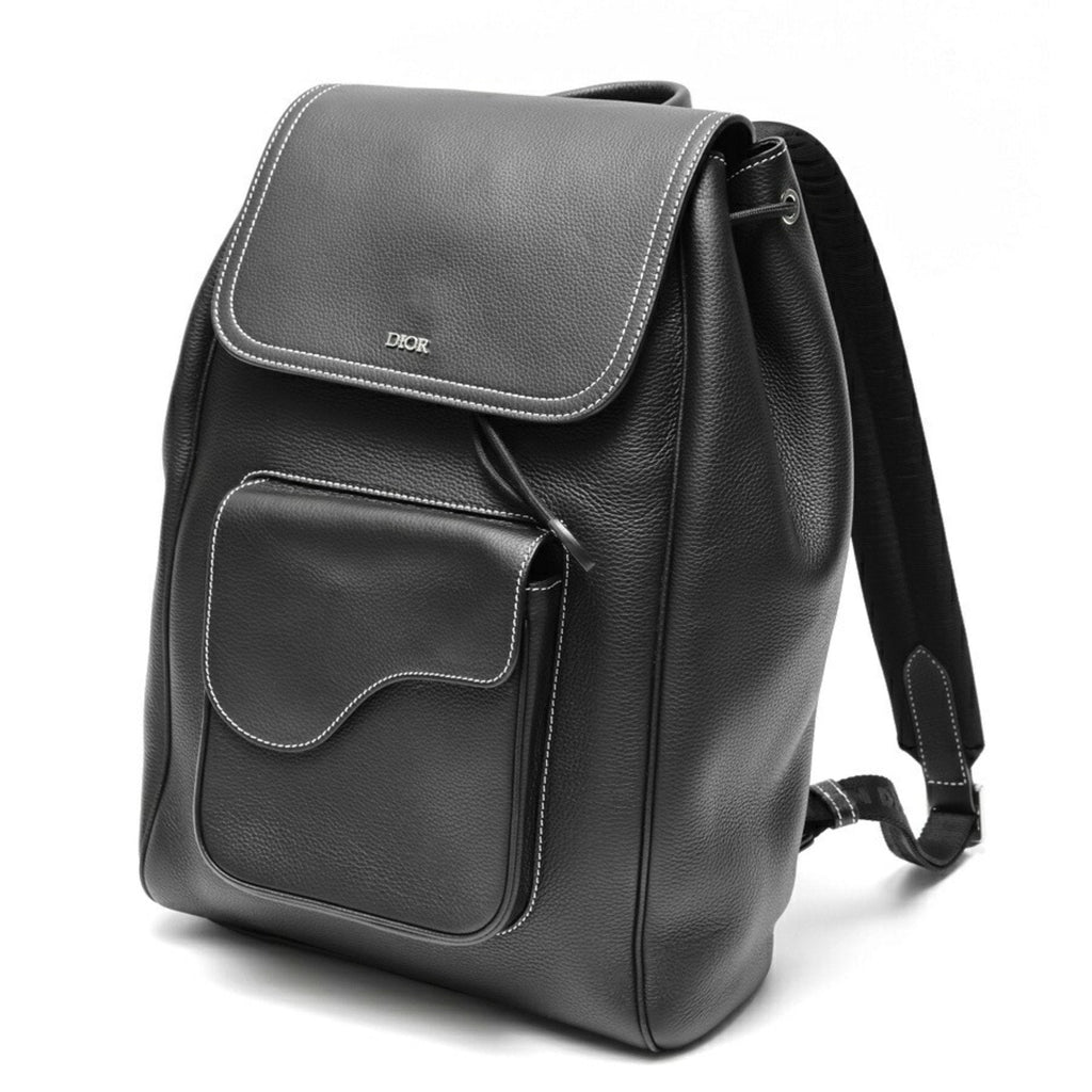 Christian Dior Black Leather Backpack
