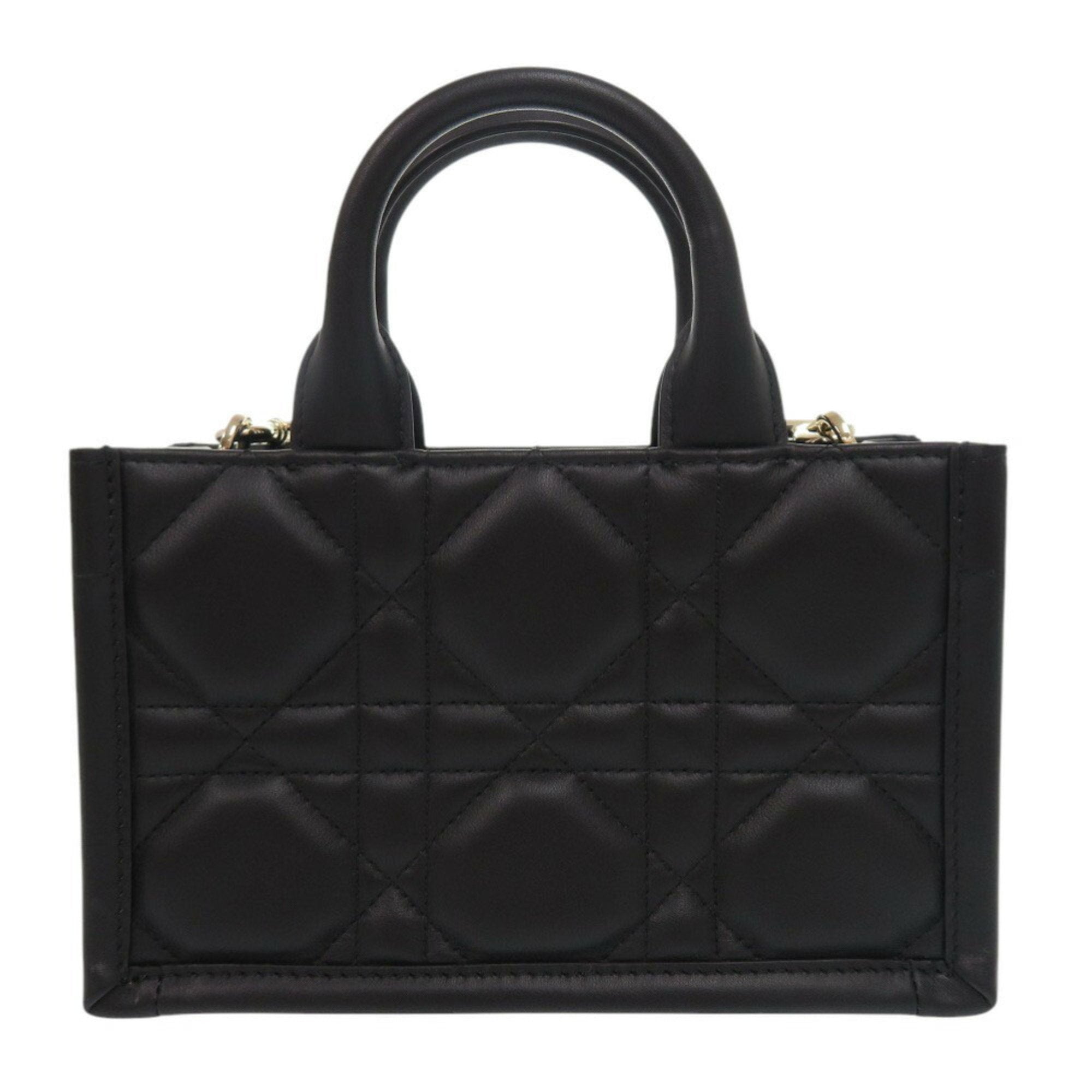 Christian Dior Black Leather Handbag Shoulder Bag Style 3