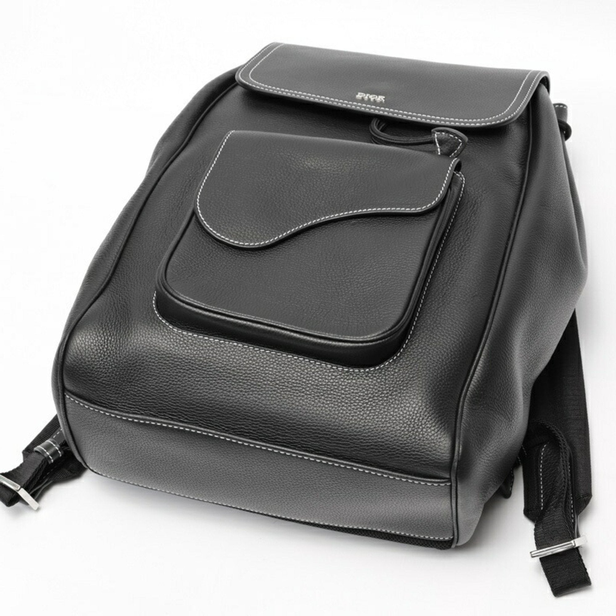 Christian Dior Black Leather Backpack