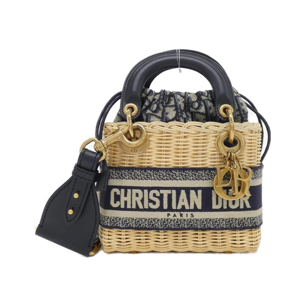 Christian Dior Blue Multi-Color Canvas Handbag