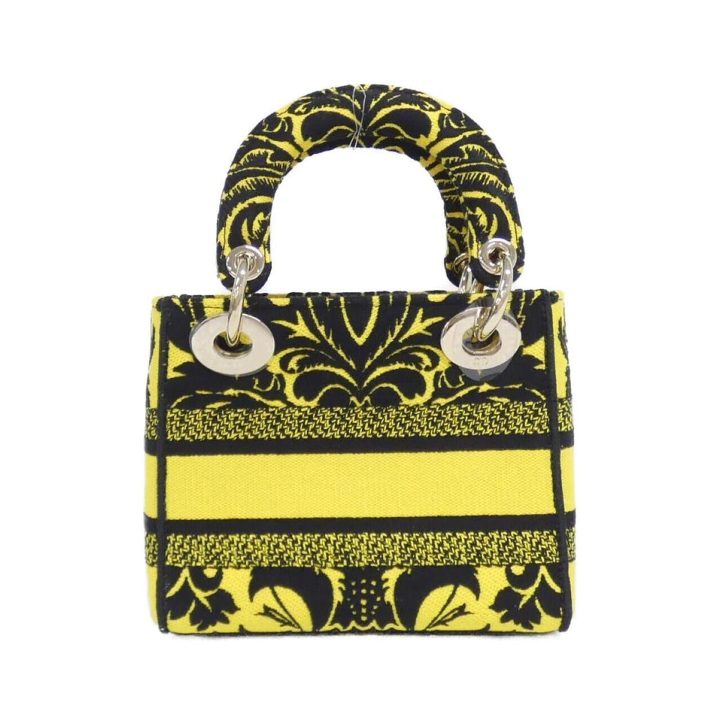 Christian Dior Yellow Canvas Handbag