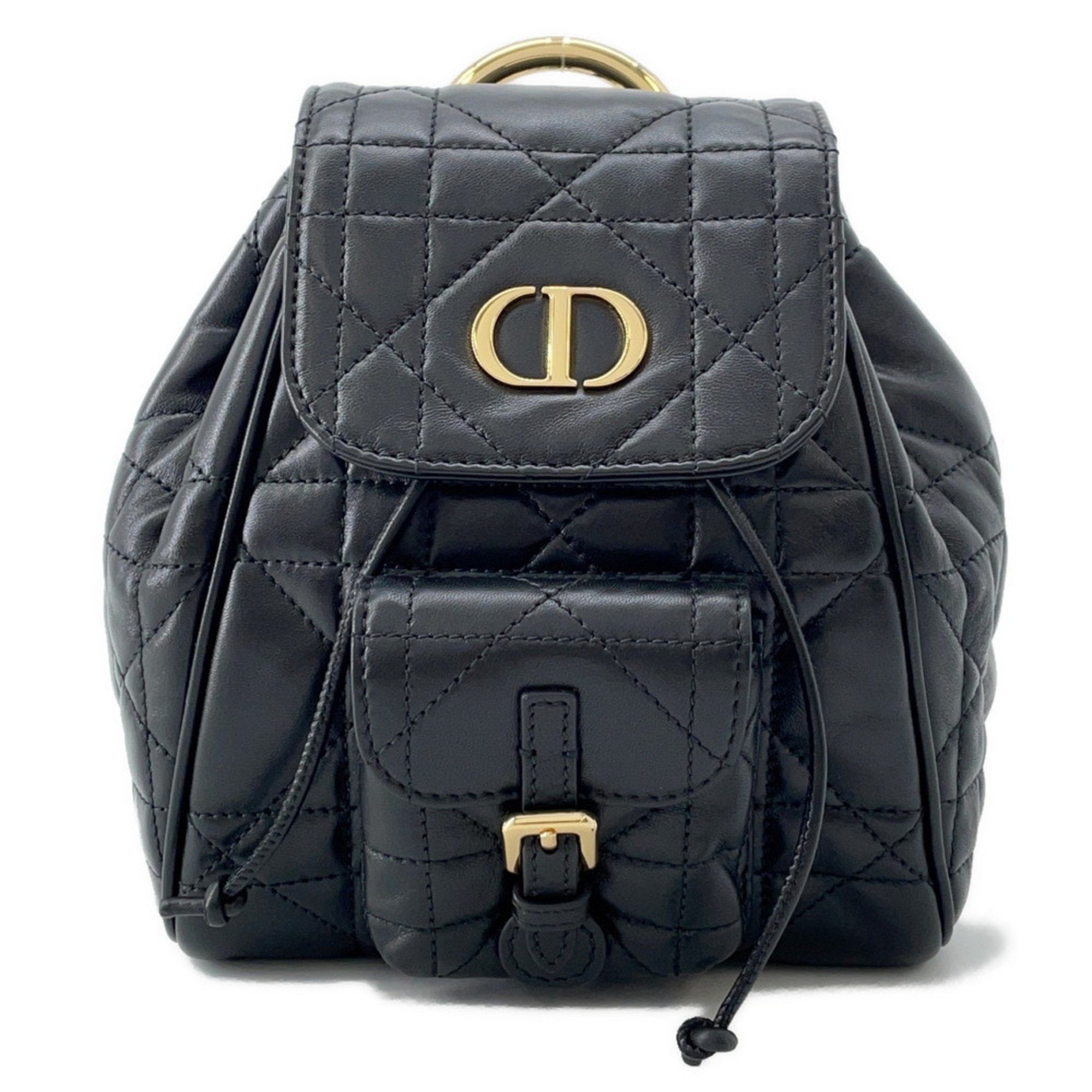 Christian Dior Black Leather Backpack Leather
