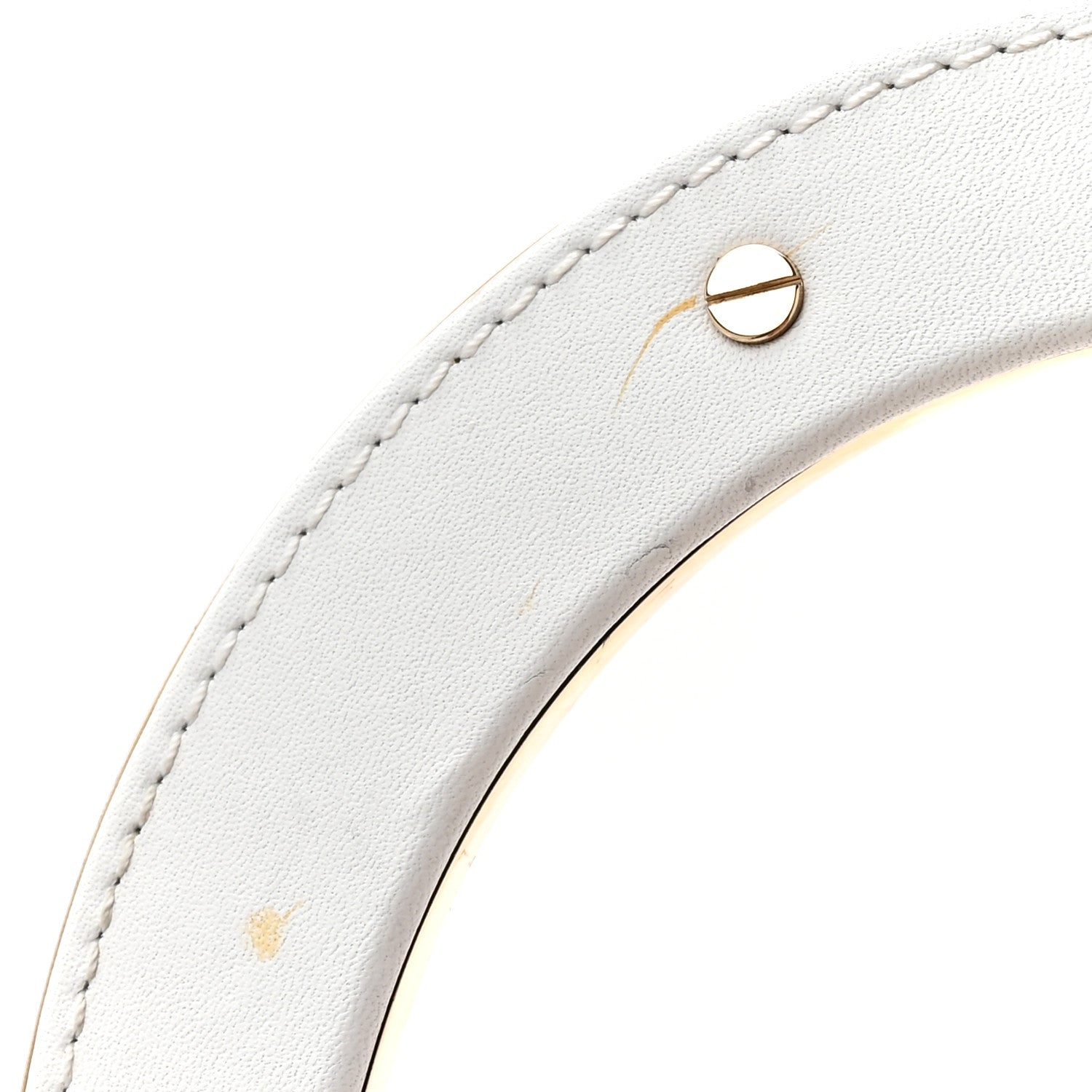 Calfskin Patch Embellished Medium Lady Dior White