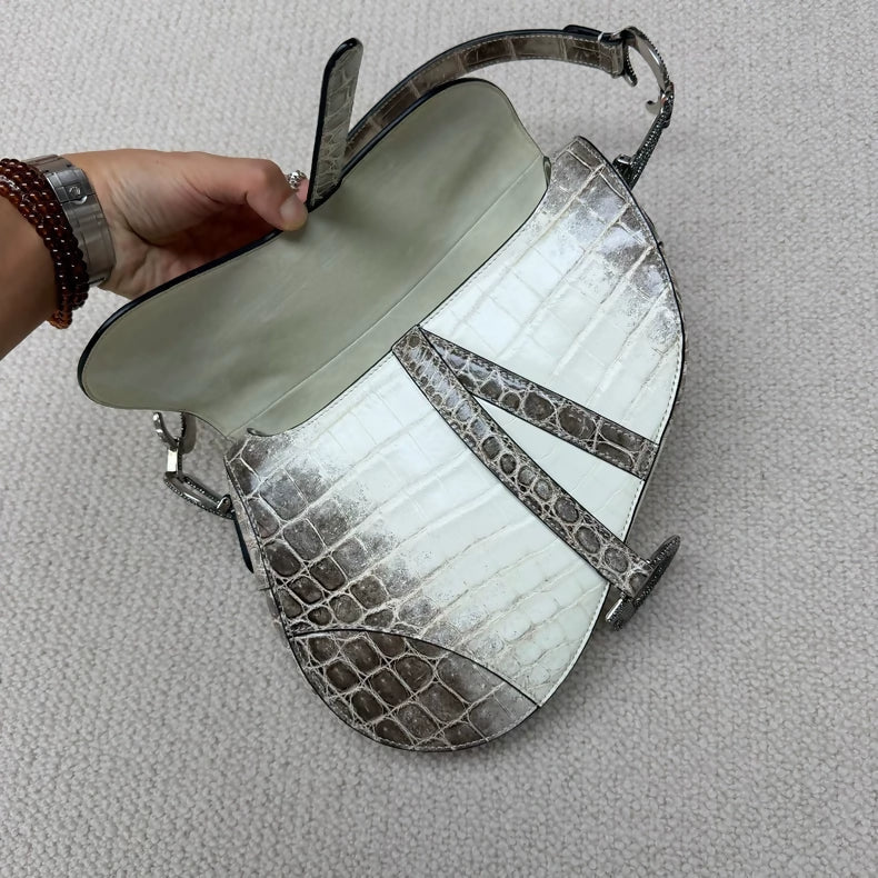 Dior Himalaya diamond saddle bag medium