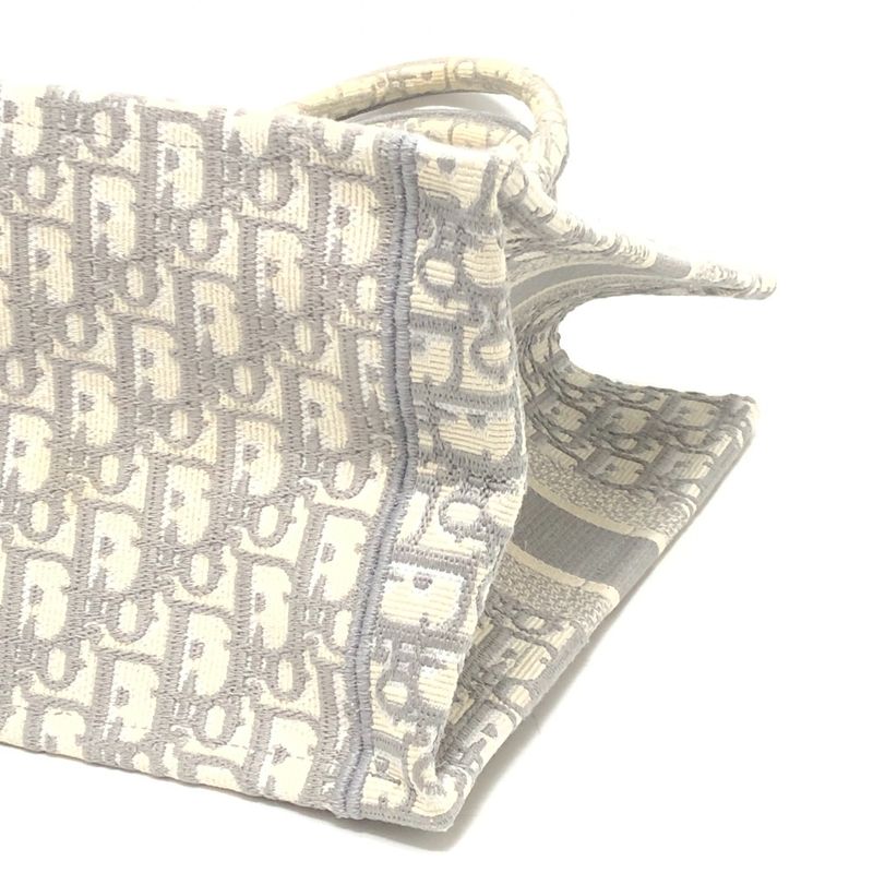 Dior Tote Bag Book Medium Canvas Gray