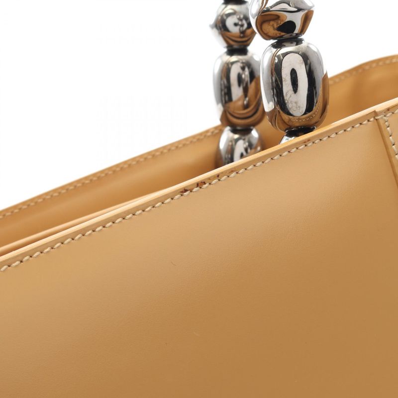 Christian Dior Handbag Maris Pearl Beige Leather Tote