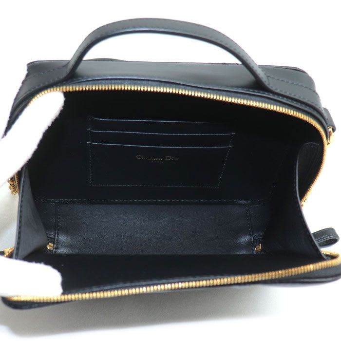 Dior Macrocanage Caro Box Bag 2-Way Shoulder Black S5140 Ungx M900
