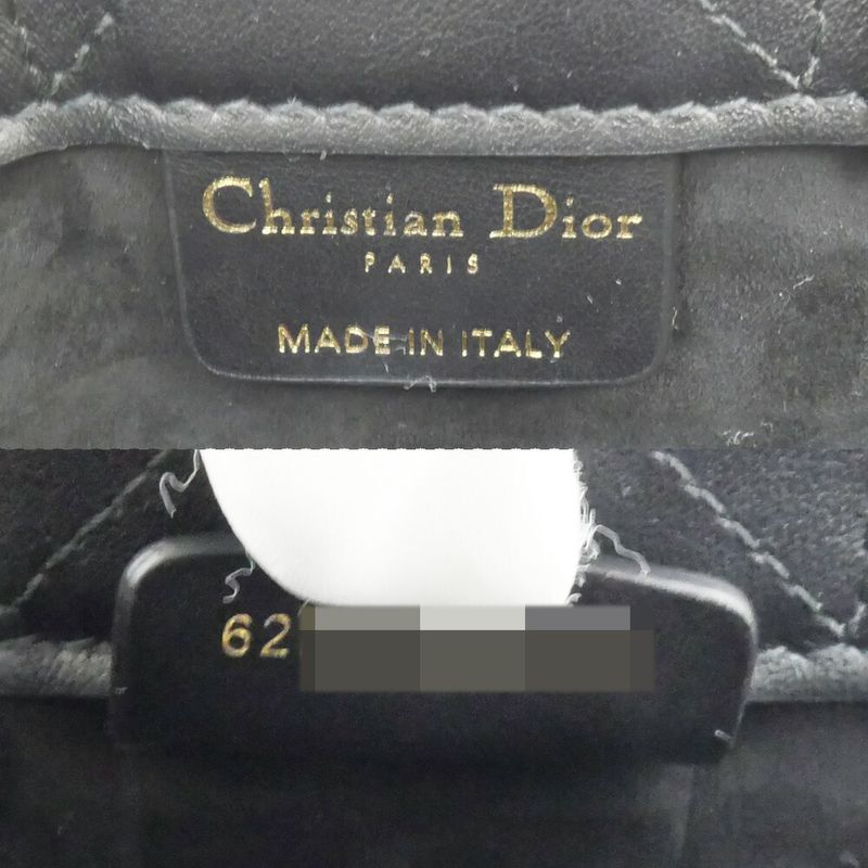 Dior Book Tote Handbag Mini Shoulder Macro Kana Jukafu Black Whp