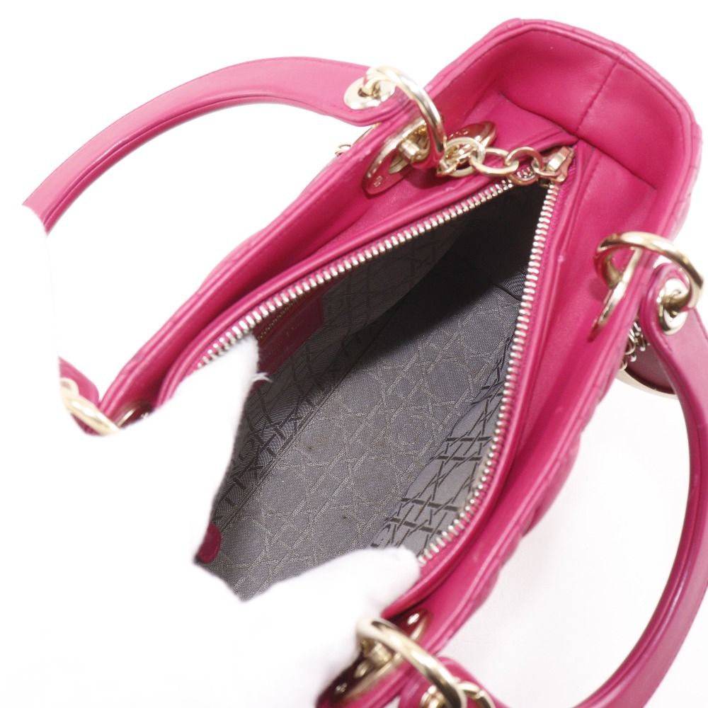 Dior Christian Cannage Lambskin Pink Handbag