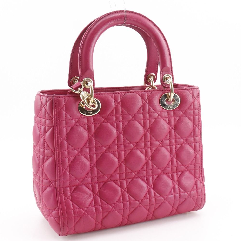 Dior Christian Cannage Lambskin Pink Handbag