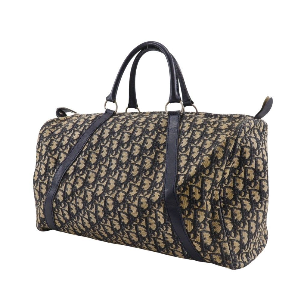 Dior Mini Boston Trotter Vintage Canvas Navy Handbag