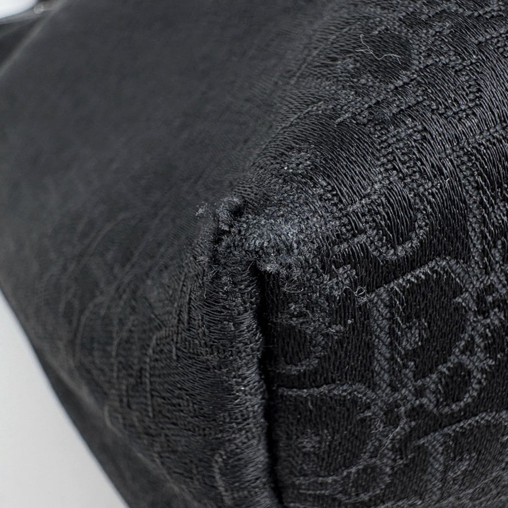 Dior Street Chic Handbag Logo Trotter Pattern Canvas Black