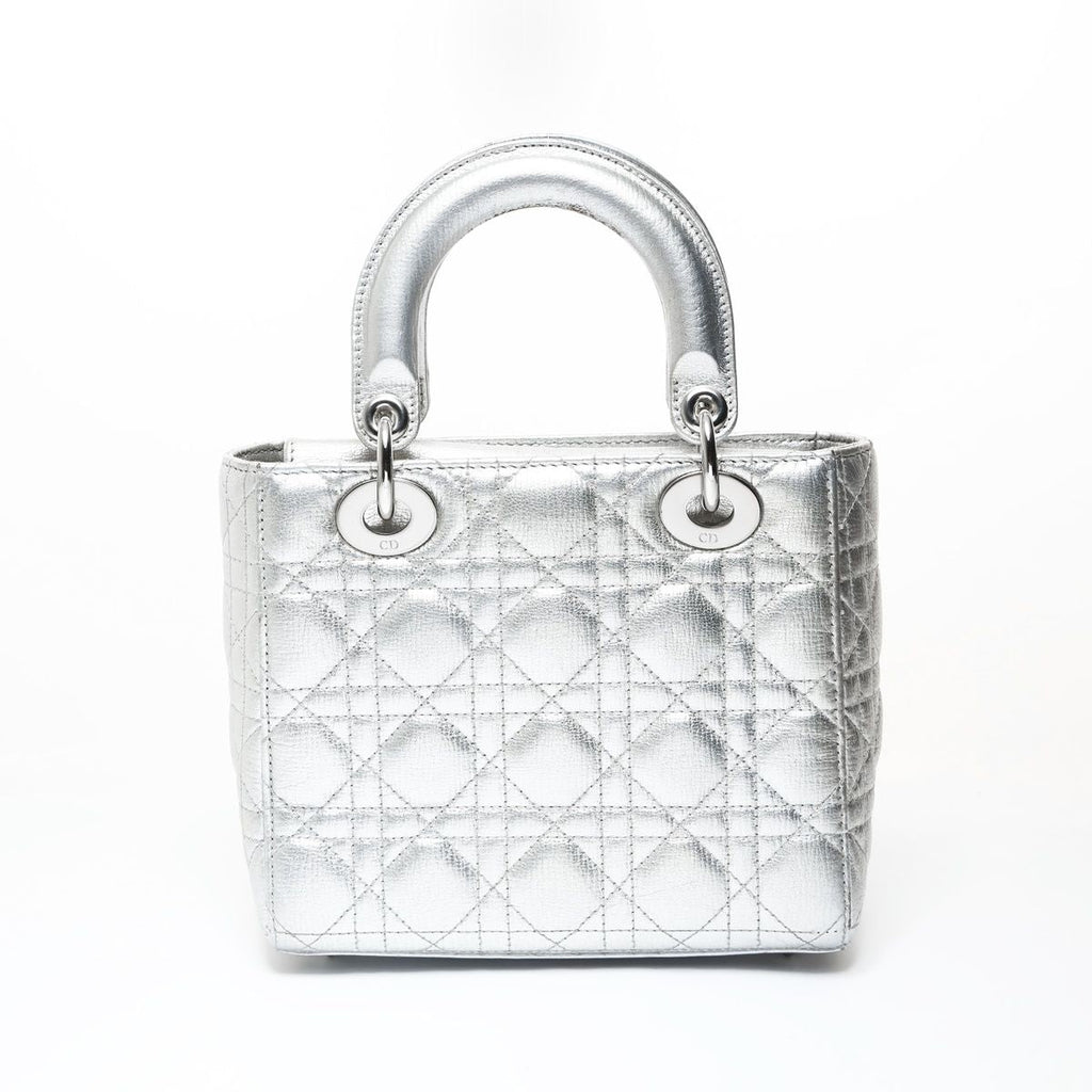 Dior Handbag Lady Cannage Metallic