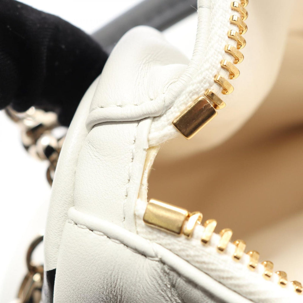 Dior Dio Handbag Vibe Midi Bo Cannage White Leather