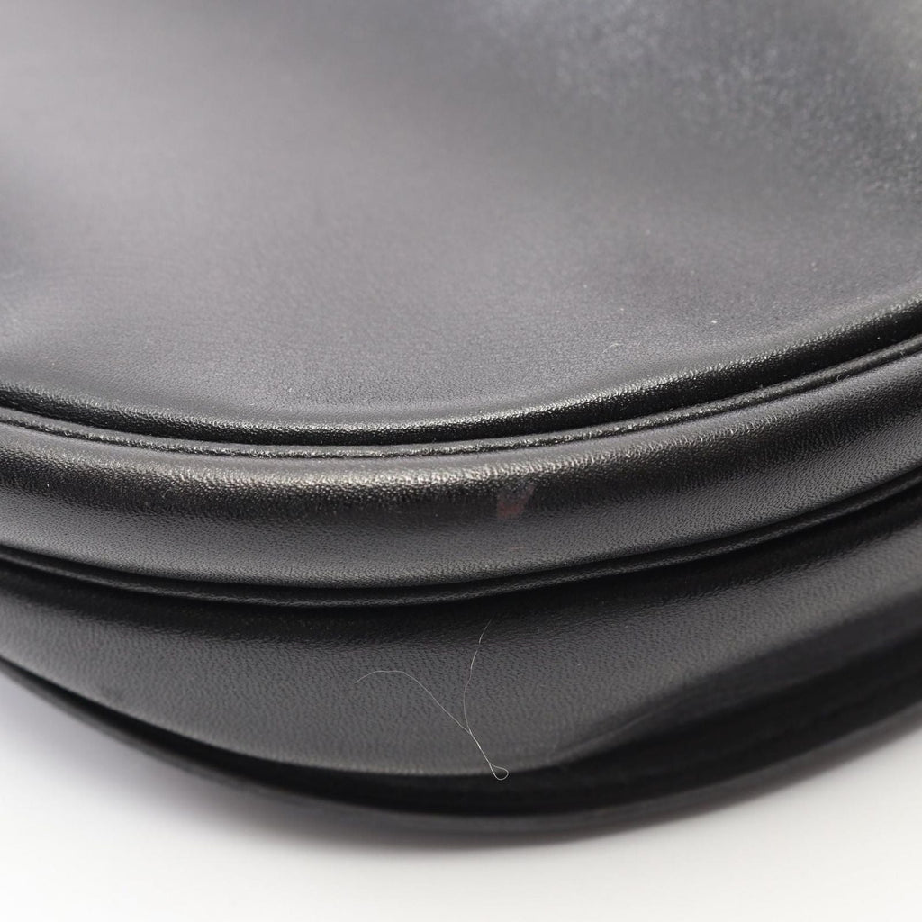 Dior Shoulder Bag Black Leather Vintage