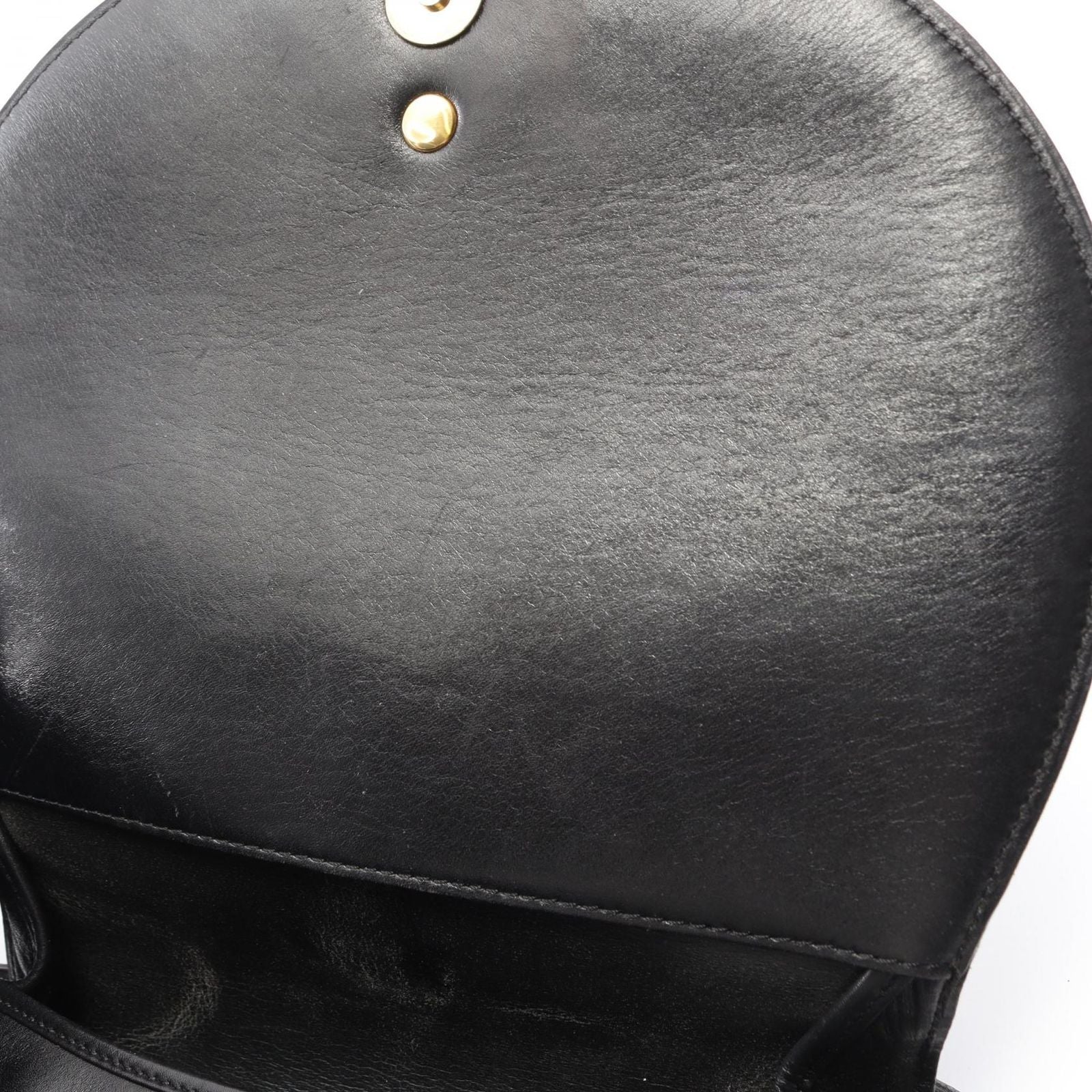Dior Shoulder Bag Black Leather Vintage