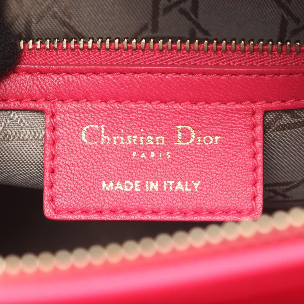 Dior Handbag Lady Dior Large Cannage 2-Way Pink Leather Lady Dior Tote