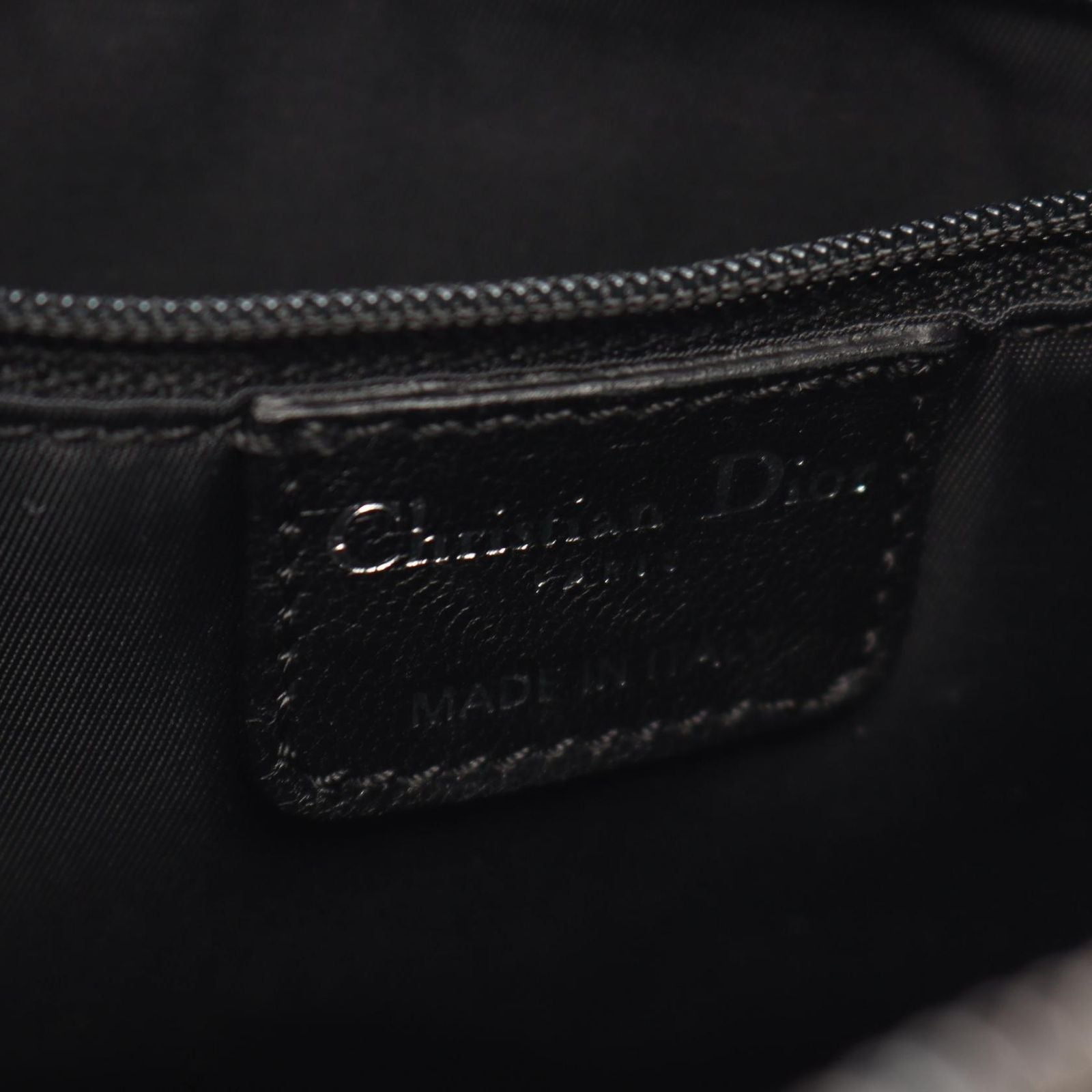 Dior Shoulder Bag Black Canvas Leather Trotter