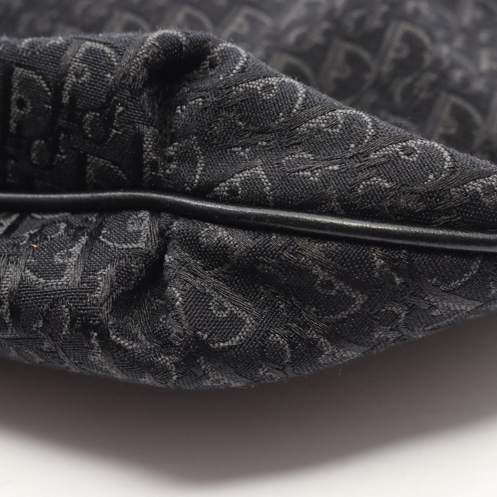 Dior Shoulder Bag Black Canvas Leather Trotter