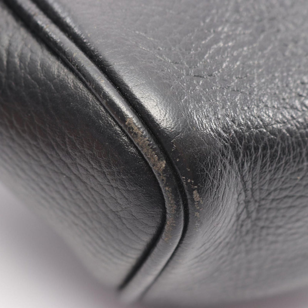 Dior Handbag CD 2-Way Black Leather CD Logo Hand