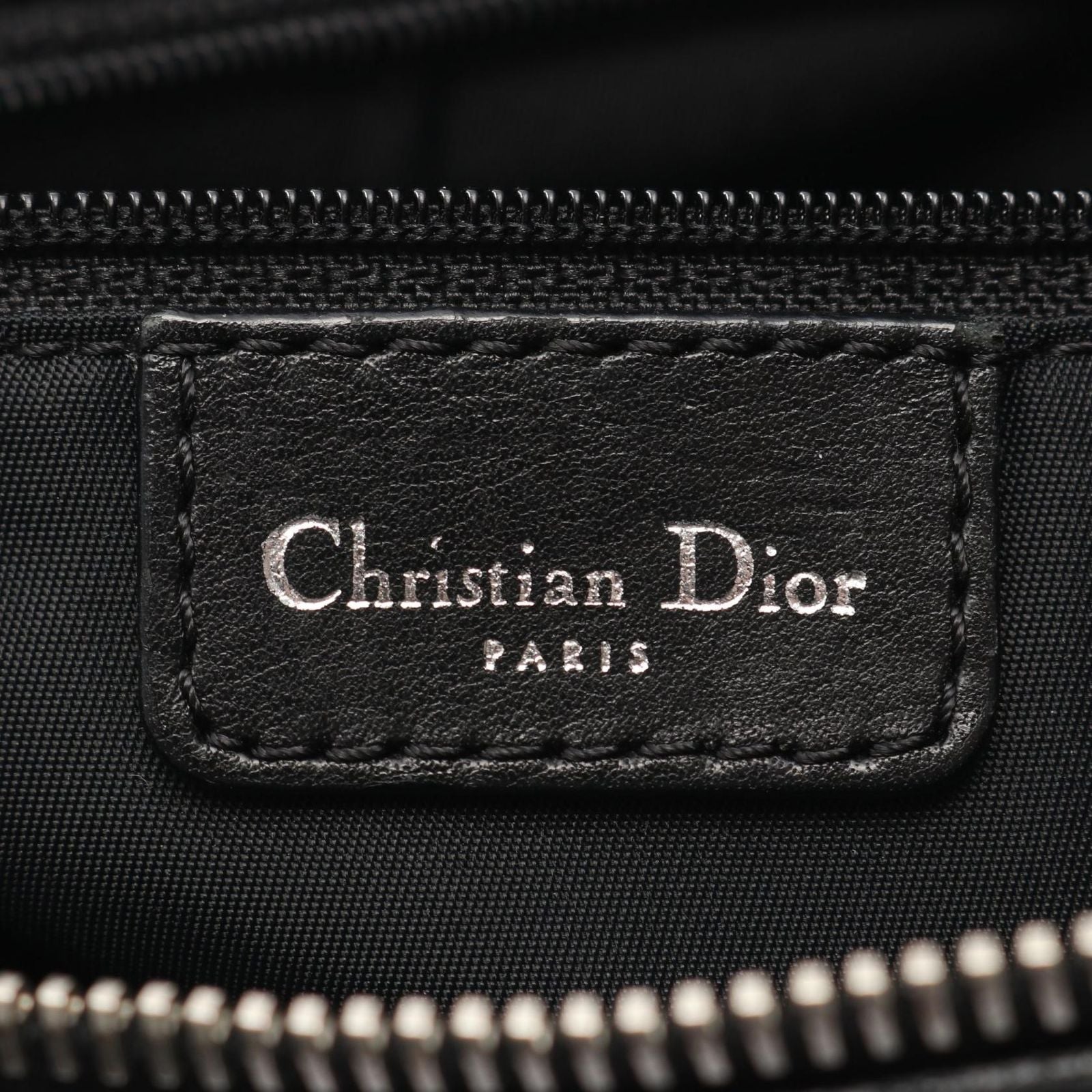 Dior Shoulder Bag Street Chic Trotter Black Canvas Leather