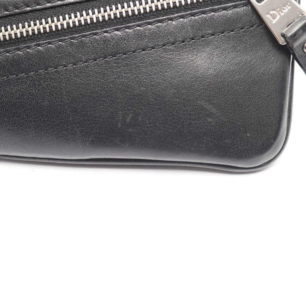 Dior Shoulder Bag Street Chic Trotter Black Canvas Leather