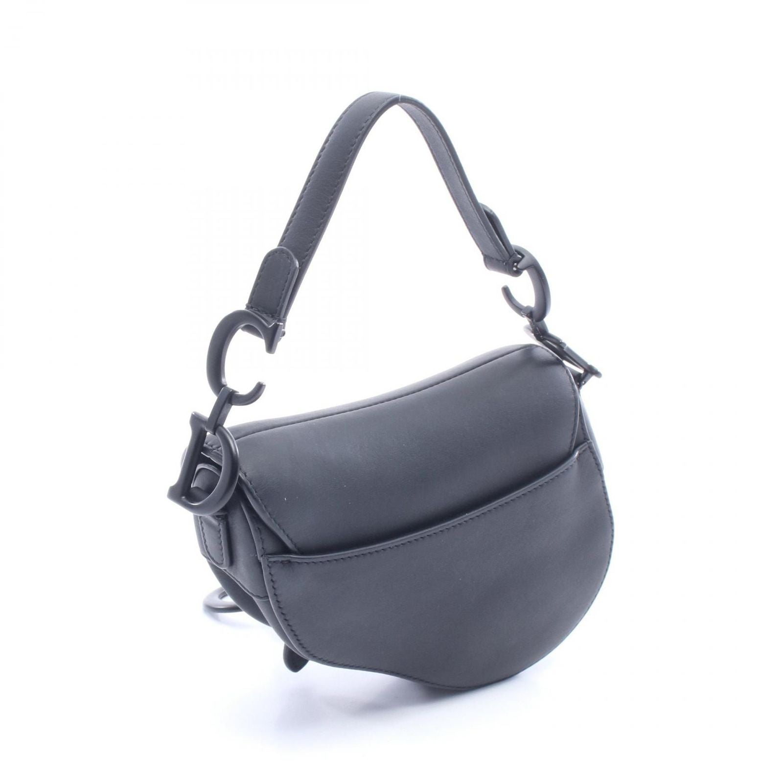 Dior Handbag Saddle Mini Black Leather Bag