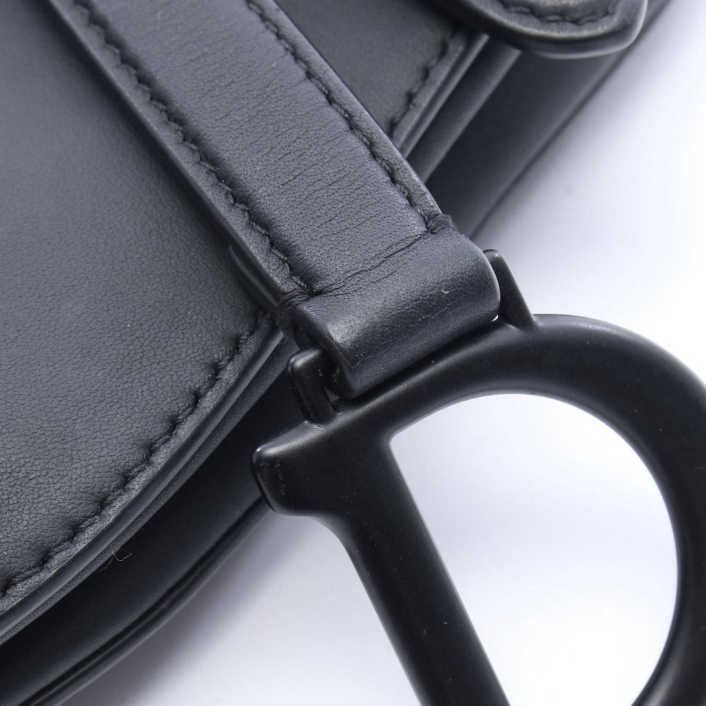 Dior Handbag Saddle Mini Black Leather Bag