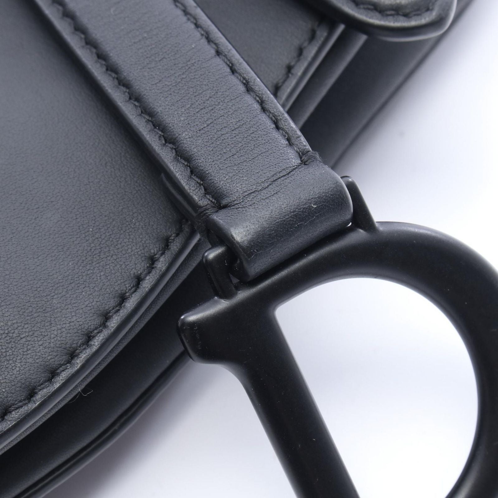 Dior Handbag Saddle Mini Black Leather Bag