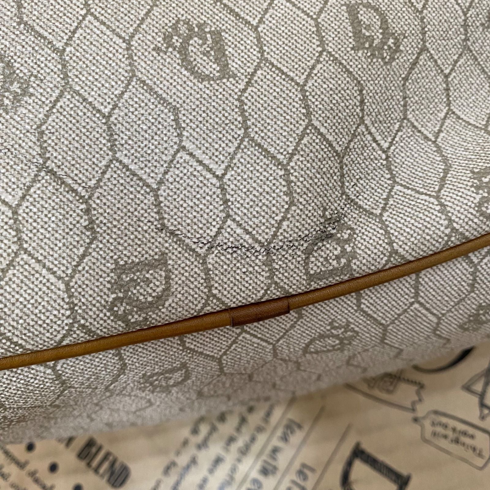 Dior Shoulder Bag Drawstring Honeycomb White
