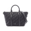 Dior Handbag Weekender 25 2-Way Black Canvas Leather