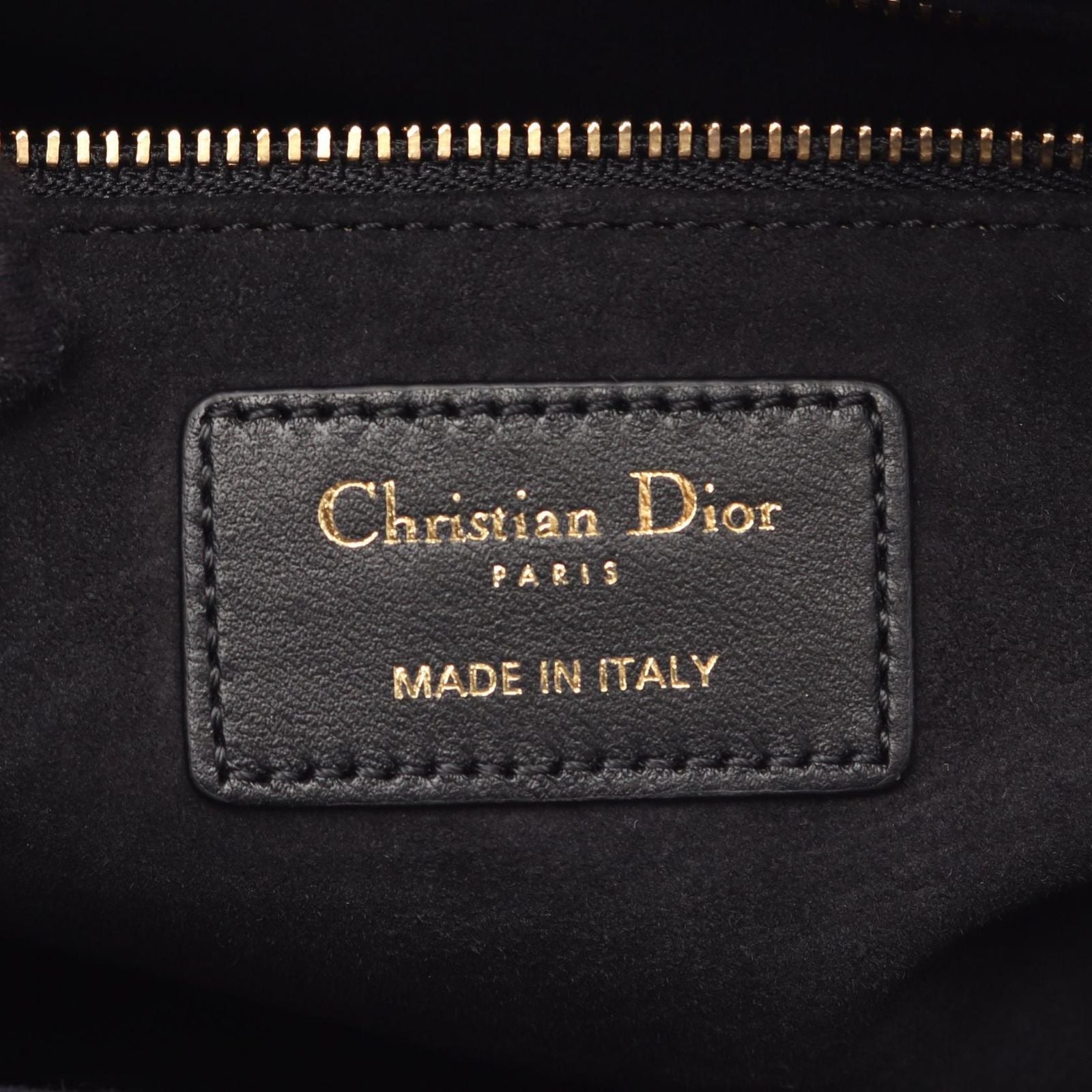 Dior Handbag Lady Dior Cannage 2-Way Black Leather Tote