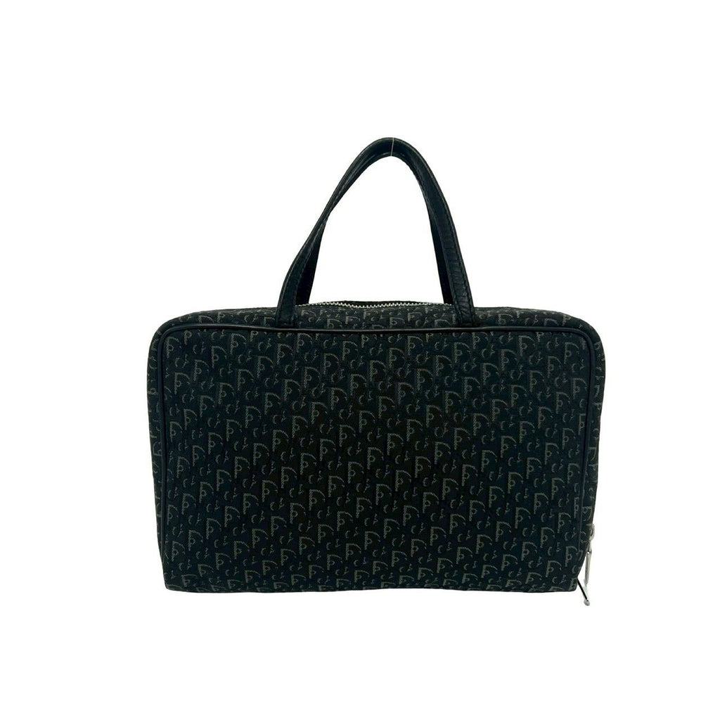 Dior Trotter Canvas Leather Mini Boston Bag Black