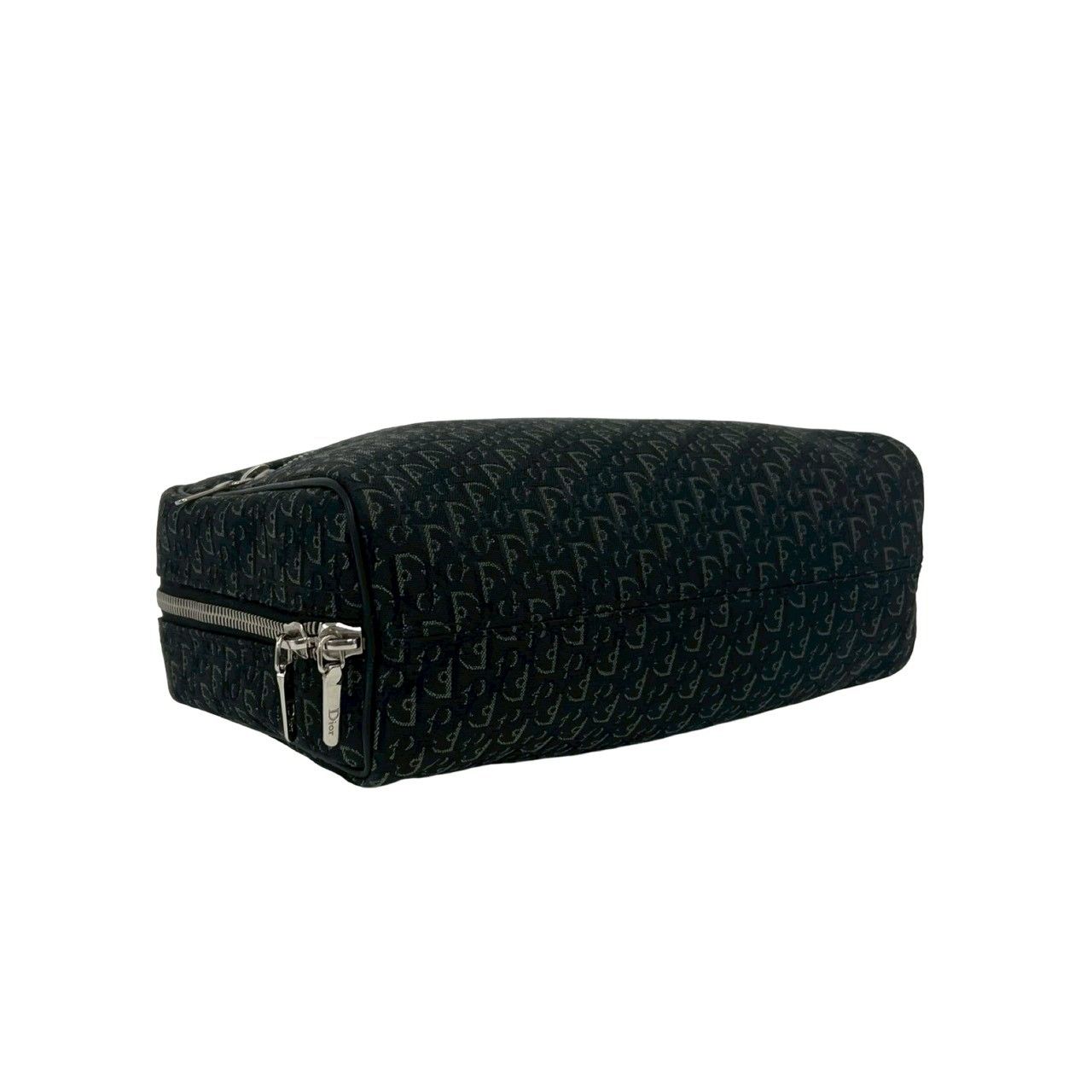 Dior Trotter Canvas Leather Mini Boston Bag Black