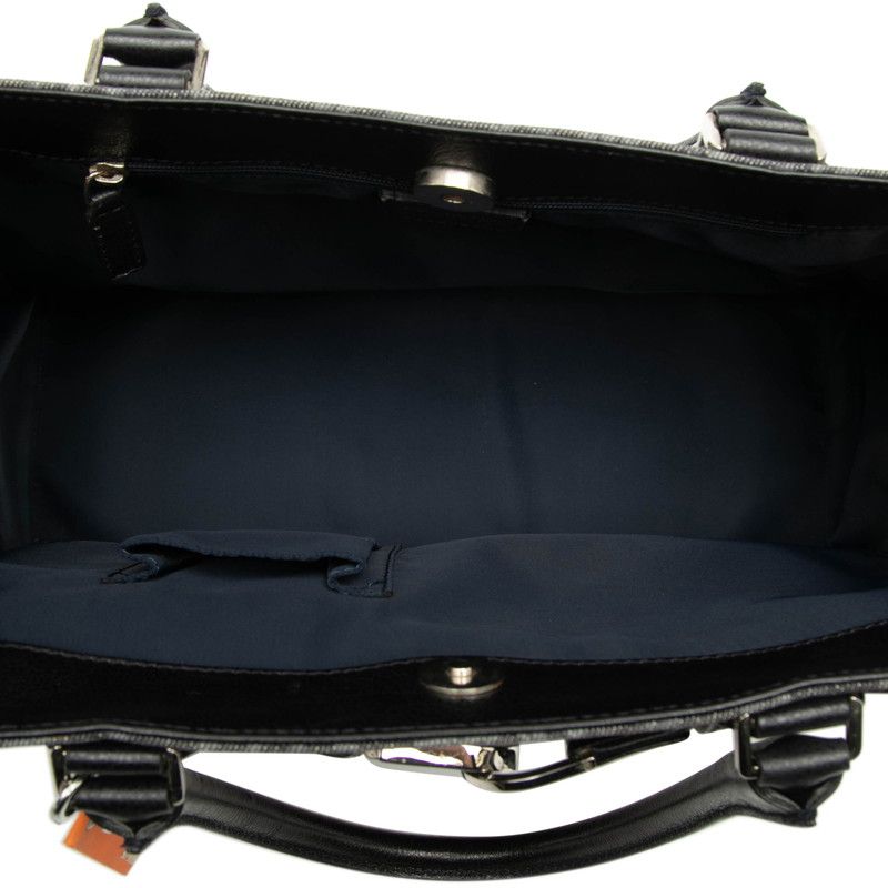 Dior Flight Line Trotter Handbag Gray Orange Denim Leather