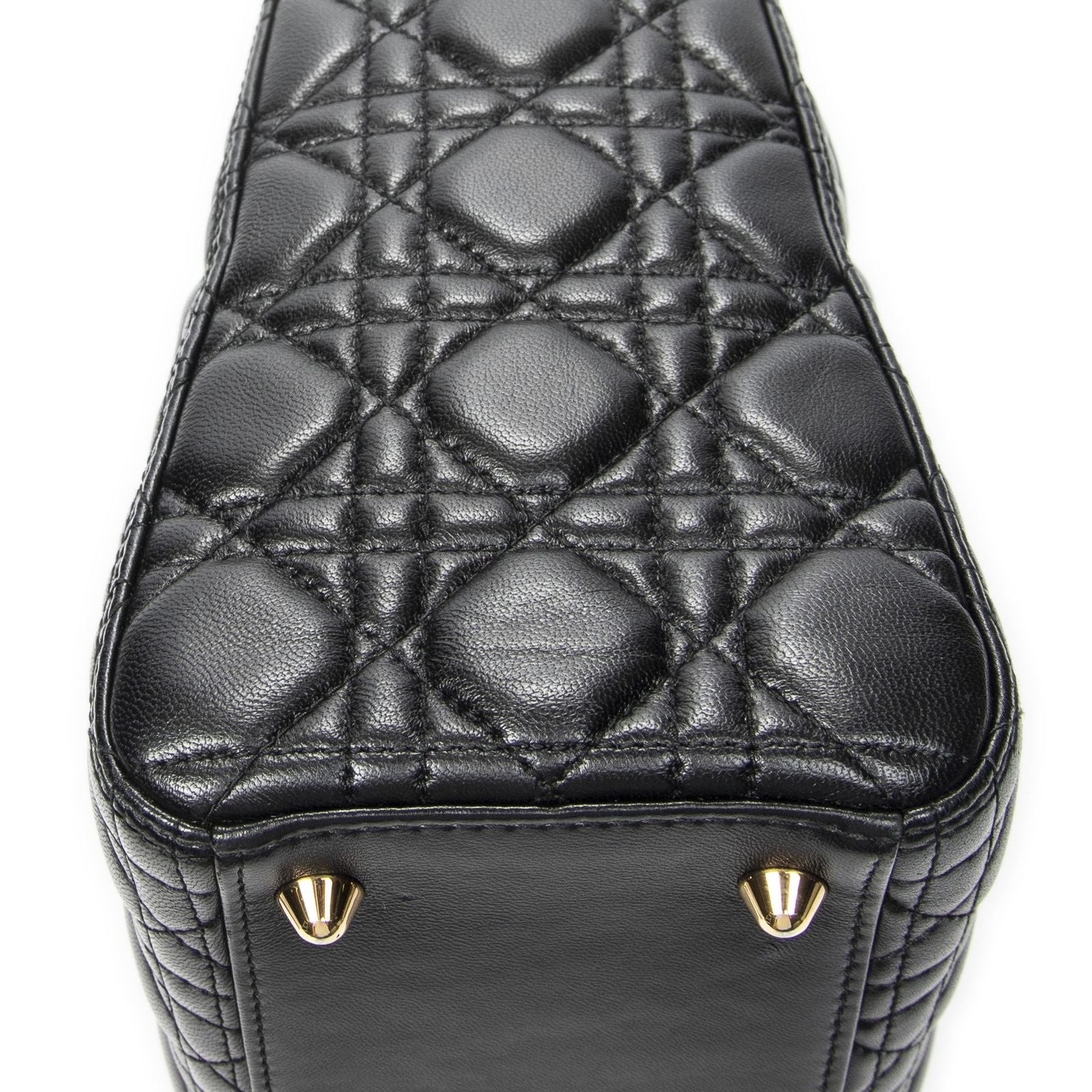 Dior Large Lady Dior Zip Black Canada Lambskin Leather Handbag