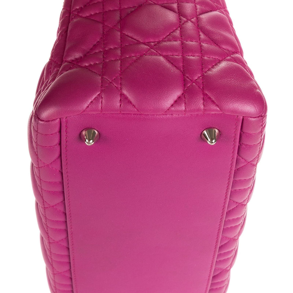 Dior Lady Dior Fuchsia Cannage Quilt Handbag
