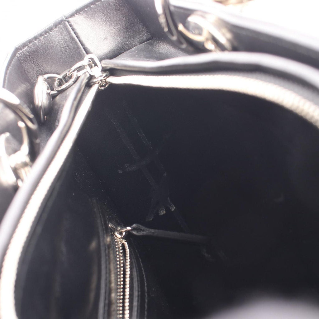 Dior Handbag Lady Dior Large Patch 2-Way Black Multi Leather Lady Dior Tote