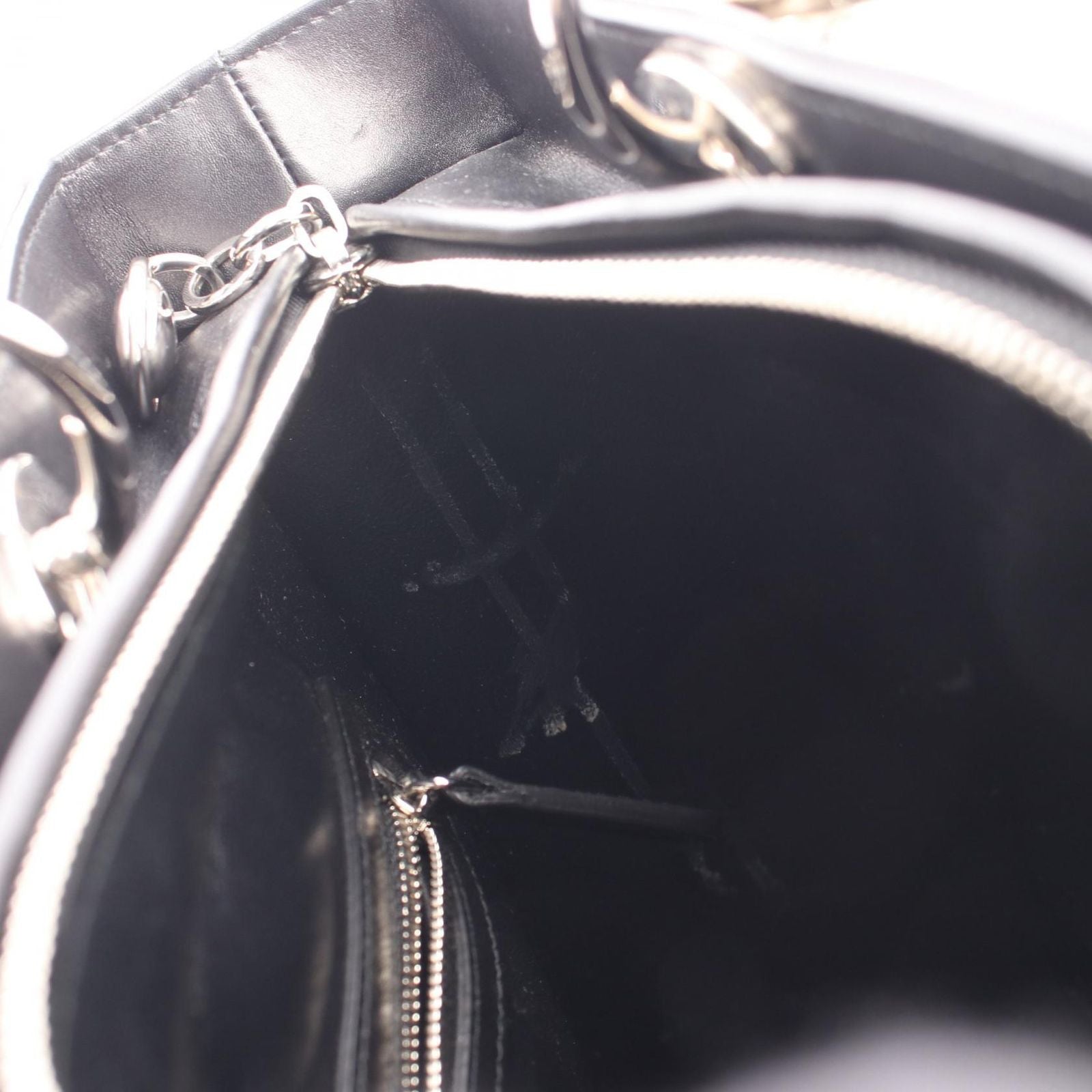 Dior Handbag Lady Dior Large Patch 2-Way Black Multi Leather Lady Dior Tote