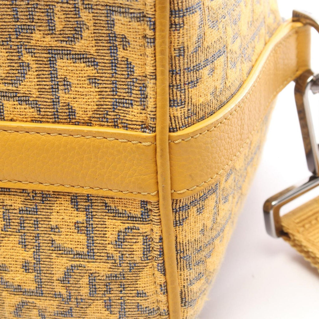 Dior Handbag Rango 26 Oblique 2-Way Yellow Canvas Leather