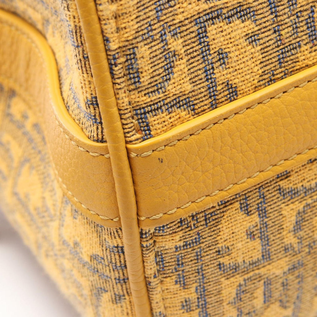 Dior Handbag Rango 26 Oblique 2-Way Yellow Canvas Leather