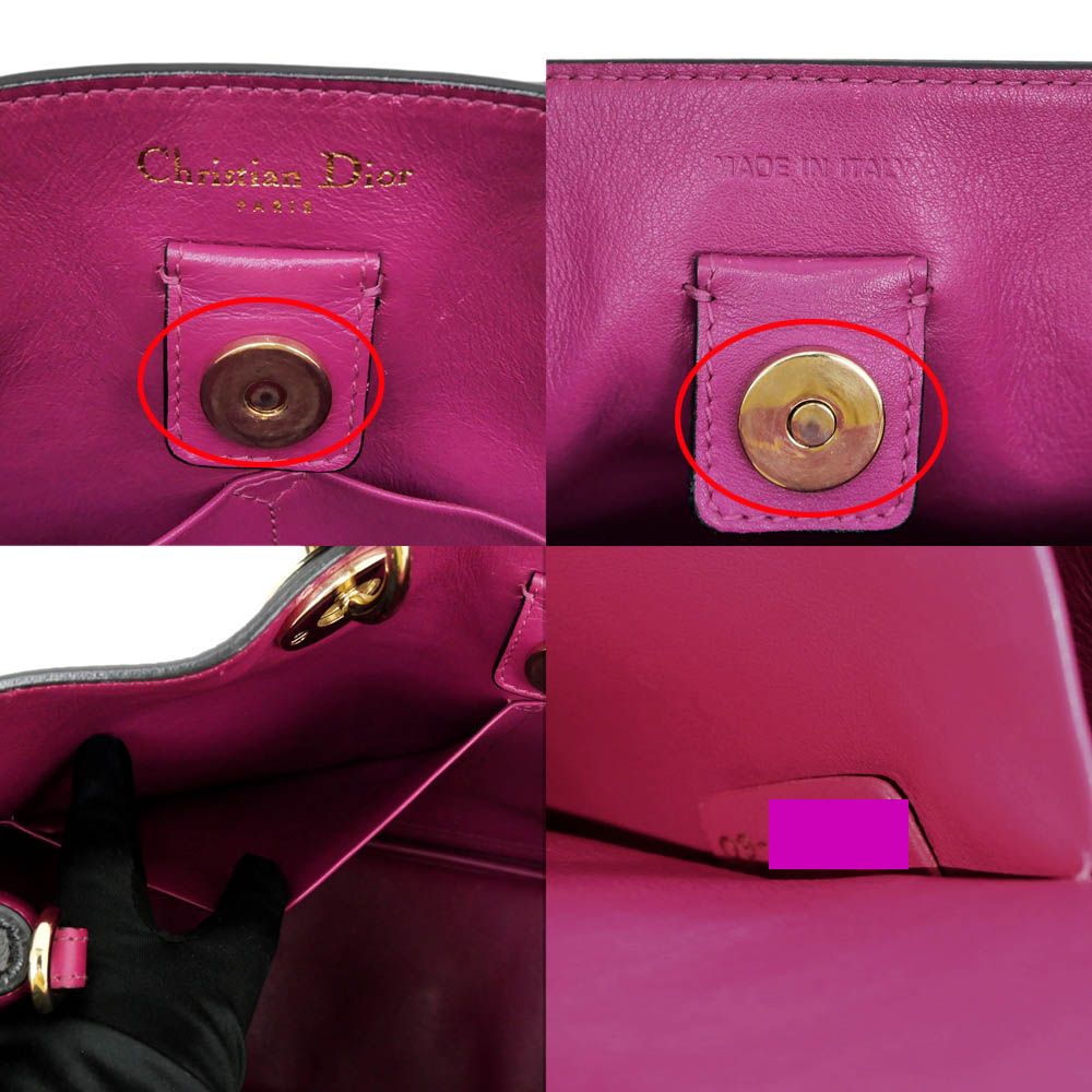 Diorissimo Handbag Black Pink Gold