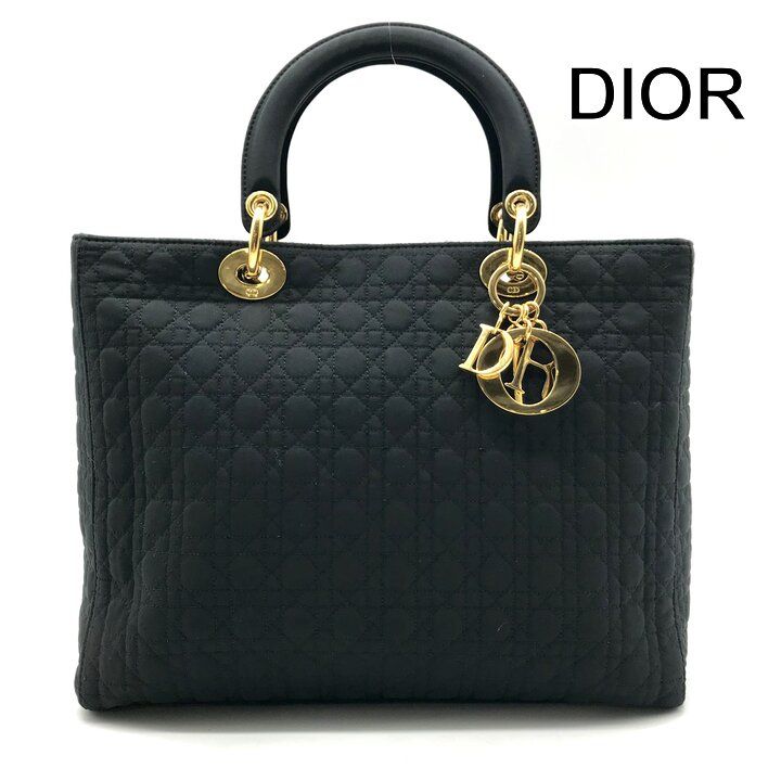 Dior le Cannage Hand Bag Nylon Black